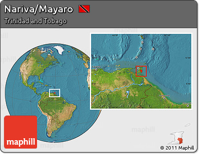 Satellite Location Map of Nariva/Mayaro