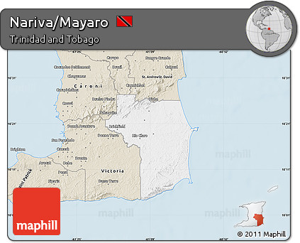 Classic Style Map of Nariva/Mayaro
