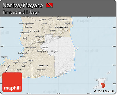 Classic Style Map of Nariva/Mayaro
