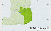 Physical Map of Nariva/Mayaro, lighten