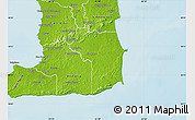 Physical Map of Nariva/Mayaro