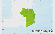 Physical Map of Nariva/Mayaro, single color outside