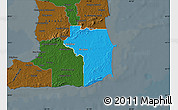 Political Map of Nariva/Mayaro, darken