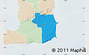 Political Map of Nariva/Mayaro, lighten