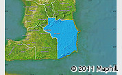 Political Map of Nariva/Mayaro, satellite outside