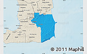 Political Map of Nariva/Mayaro, shaded relief outside
