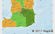 Satellite Map of Nariva/Mayaro, political outside