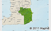 Satellite Map of Nariva/Mayaro, shaded relief outside