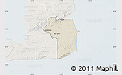 Shaded Relief Map of Nariva/Mayaro, lighten