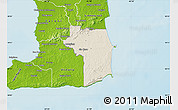 Shaded Relief Map of Nariva/Mayaro, physical outside
