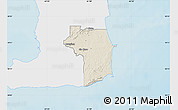Shaded Relief Map of Nariva/Mayaro, single color outside