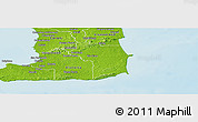 Physical Panoramic Map of Nariva/Mayaro