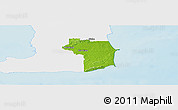 Physical Panoramic Map of Nariva/Mayaro, single color outside