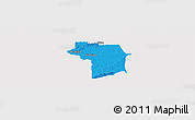 Political Panoramic Map of Nariva/Mayaro, cropped outside
