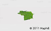 Satellite Panoramic Map of Nariva/Mayaro, cropped outside