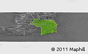 Satellite Panoramic Map of Nariva/Mayaro, desaturated