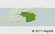 Satellite Panoramic Map of Nariva/Mayaro, lighten