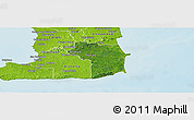 Satellite Panoramic Map of Nariva/Mayaro, physical outside
