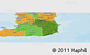 Satellite Panoramic Map of Nariva/Mayaro, political outside