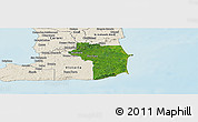 Satellite Panoramic Map of Nariva/Mayaro, shaded relief outside