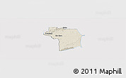 Shaded Relief Panoramic Map of Nariva/Mayaro, cropped outside