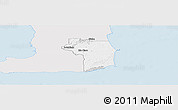Silver Style Panoramic Map of Nariva/Mayaro, single color outside