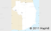Classic Style Simple Map of Nariva/Mayaro, single color outside