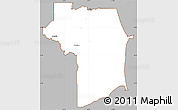 Gray Simple Map of Nariva/Mayaro, cropped outside