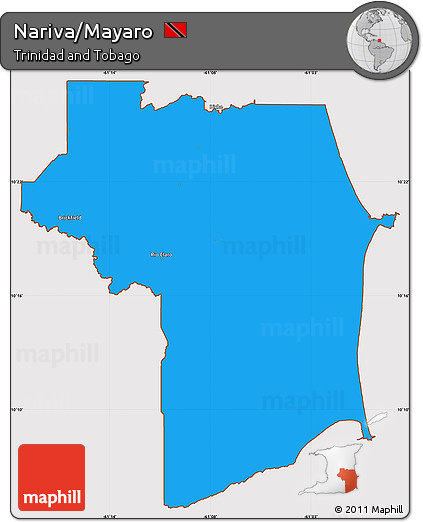 Political Simple Map of Nariva/Mayaro, cropped outside