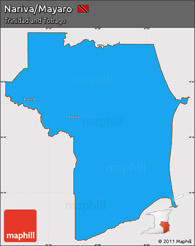 Political Simple Map of Nariva/Mayaro, cropped outside