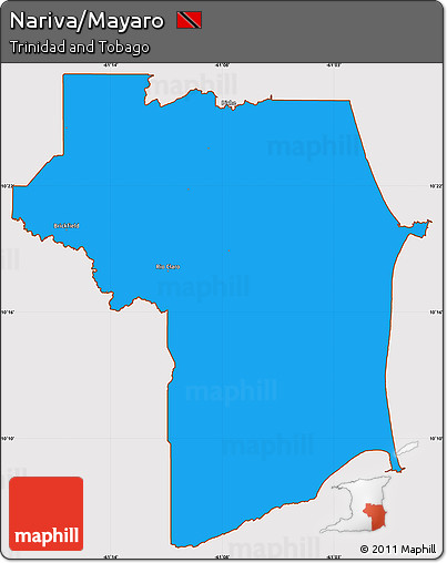 Political Simple Map of Nariva/Mayaro, cropped outside