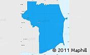 Political Simple Map of Nariva/Mayaro, single color outside, borders and labels