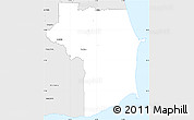 Silver Style Simple Map of Nariva/Mayaro