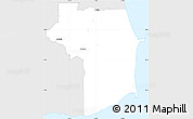 Silver Style Simple Map of Nariva/Mayaro, single color outside