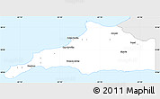 Silver Style Simple Map of Saint Patrick, single color outside