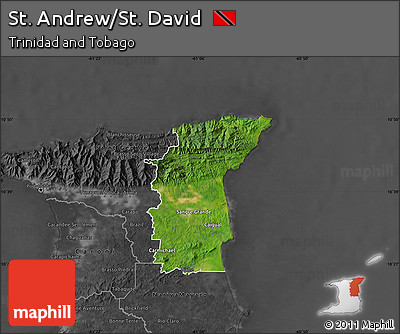 Satellite Map of St. Andrew/St. David, darken, desaturated