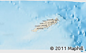 Shaded Relief 3D Map of Tobago, single color outside