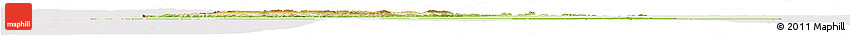Physical Horizon Map of Tunisia, cropped outside
