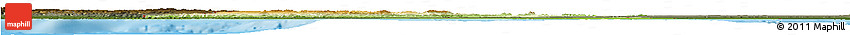 Physical Horizon Map of Tunisia, darken, land only