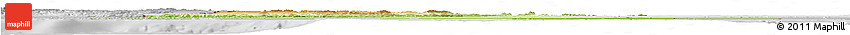 Physical Horizon Map of Tunisia, lighten, desaturated