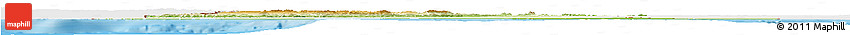 Physical Horizon Map of Tunisia, single color outside, bathymetry sea, shaded relief sea