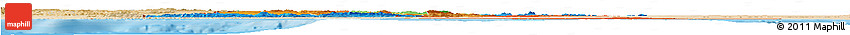 Political Horizon Map of Tunisia, satellite outside, bathymetry sea