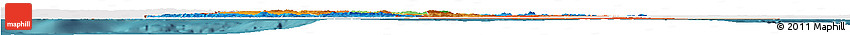 Political Horizon Map of Tunisia, single color outside, satellite sea