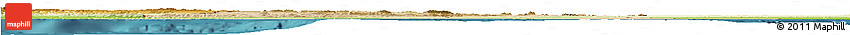 Satellite Horizon Map of Tunisia, physical outside, satellite sea