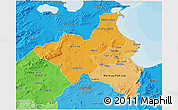 Political Shades 3D Map of Region 1