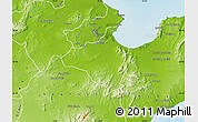 Physical Map of Ben Arous (Tunis Sud)