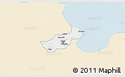 Classic Style 3D Map of Tunis, single color outside