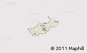 Shaded Relief 3D Map of Tunis, cropped outside