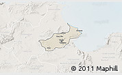 Shaded Relief 3D Map of Tunis, lighten
