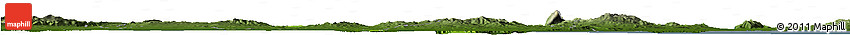 Physical Horizon Map of Tunis, darken